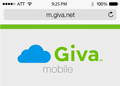 Giva Mobile: Enter Login Information